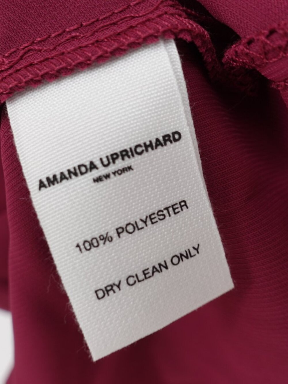 Amanda Uprichard Draped Mock Neck Mini Dress Berry NWT Size S - Picture 5 of 8